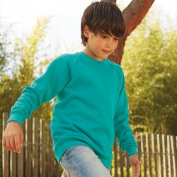 Plain Classic 80/20 kids raglan sweatshirt Fruit Of The Loom 280 GSM